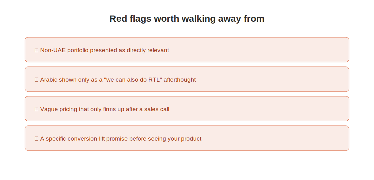 Red flags to watch for when hiring a UI UX design agency in Dubai